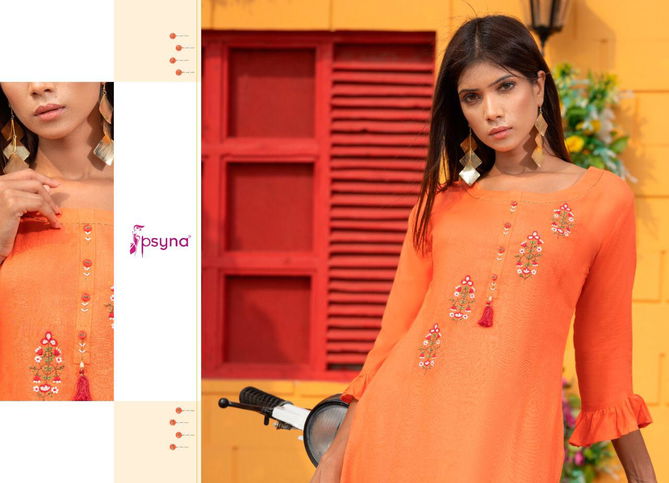 Pixcel By Psyna Straight Cut Rayon Embroidery Kurti Wholesale Price In Surat